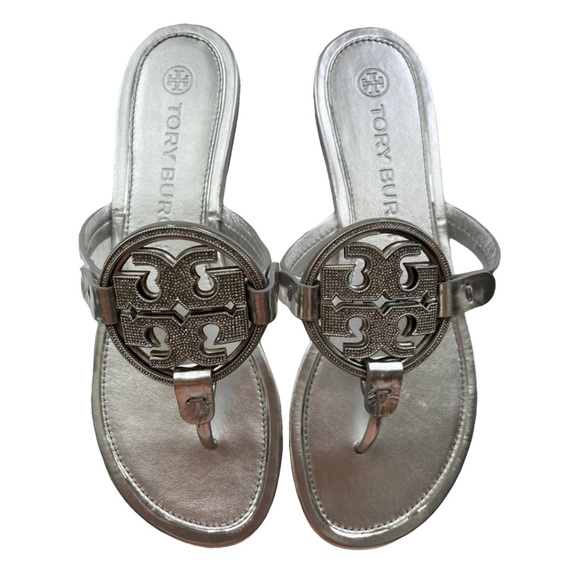 Tory Burch Shoes - New Tory Burch Miller Pave Medallion Thong Sandals Women’s Size 9